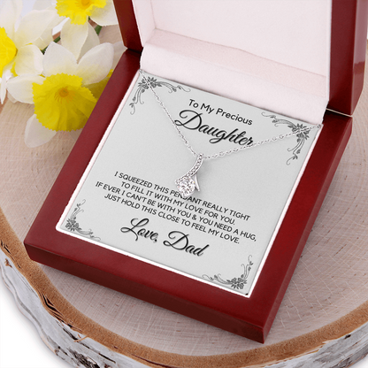 Gift for Precious Daughter from Dad, Daughter Graduation Gift, Father Daughter Gift, College Grad Gift, Graduation Present, 14K Necklace aeDFD10A
