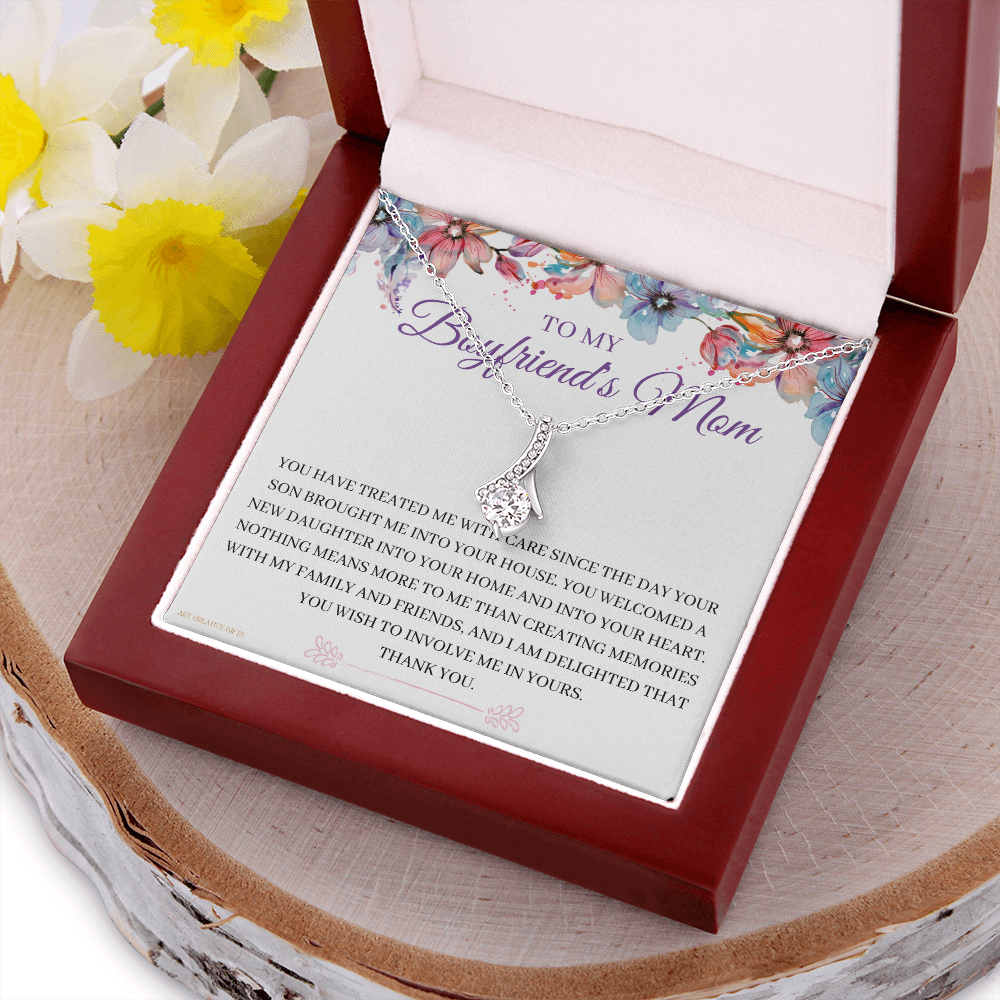 Gift for Boyfriend's Mom, Boyfriend's Mom Gift, To My Boyfriends Mom Gift, Meaningful Gift, Boyfriends Mom Necklace aeBFM01D