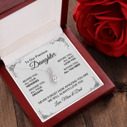 Daughter Gift from Dad, College High School Graduation, Daughter Birthday Jewelry Gift From Dad, aeDFD05A