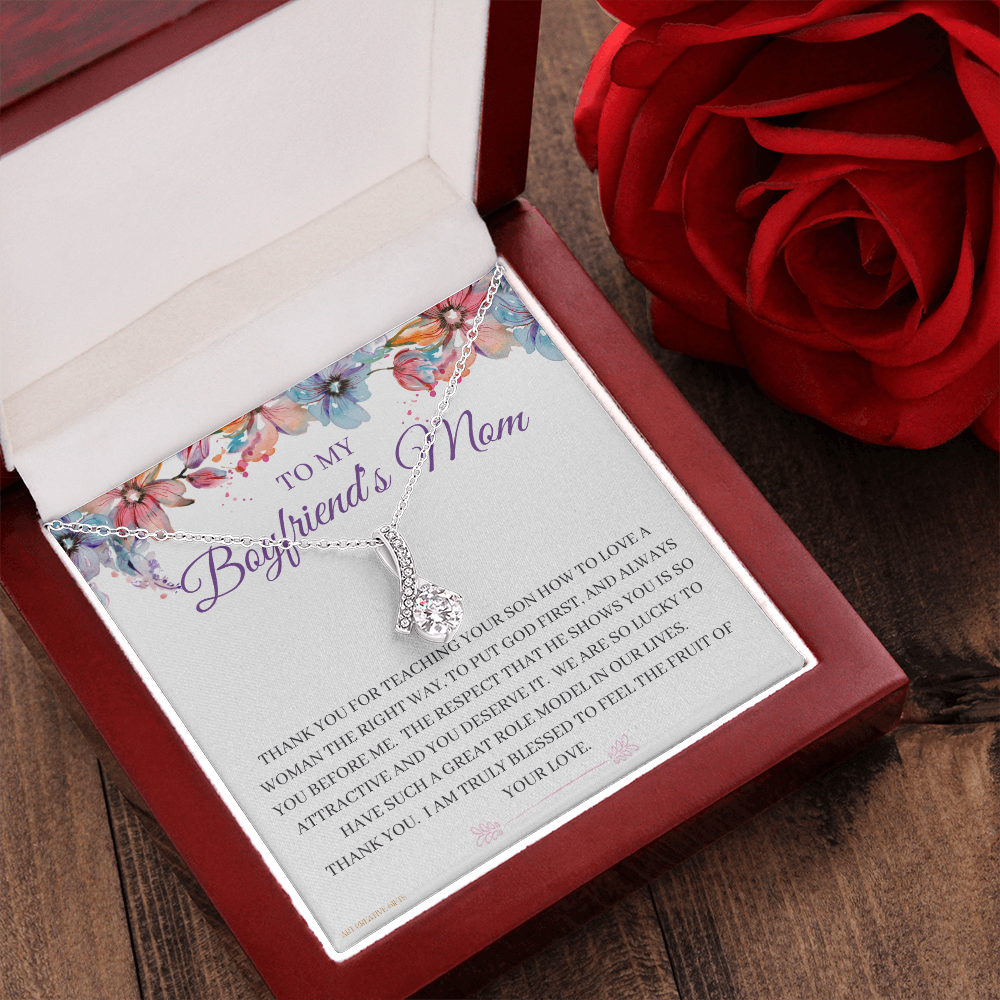 To My Boyfriend's Mom, Boyfriend's Mom Gift, To My Boyfriends Mom Gift, Meaningful Gift, Boyfriends Mom Necklace aeBFM01A