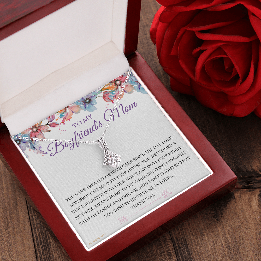 Gift for Boyfriend's Mom, Boyfriend's Mom Gift, To My Boyfriends Mom Gift, Meaningful Gift, Boyfriends Mom Necklace aeBFM01D