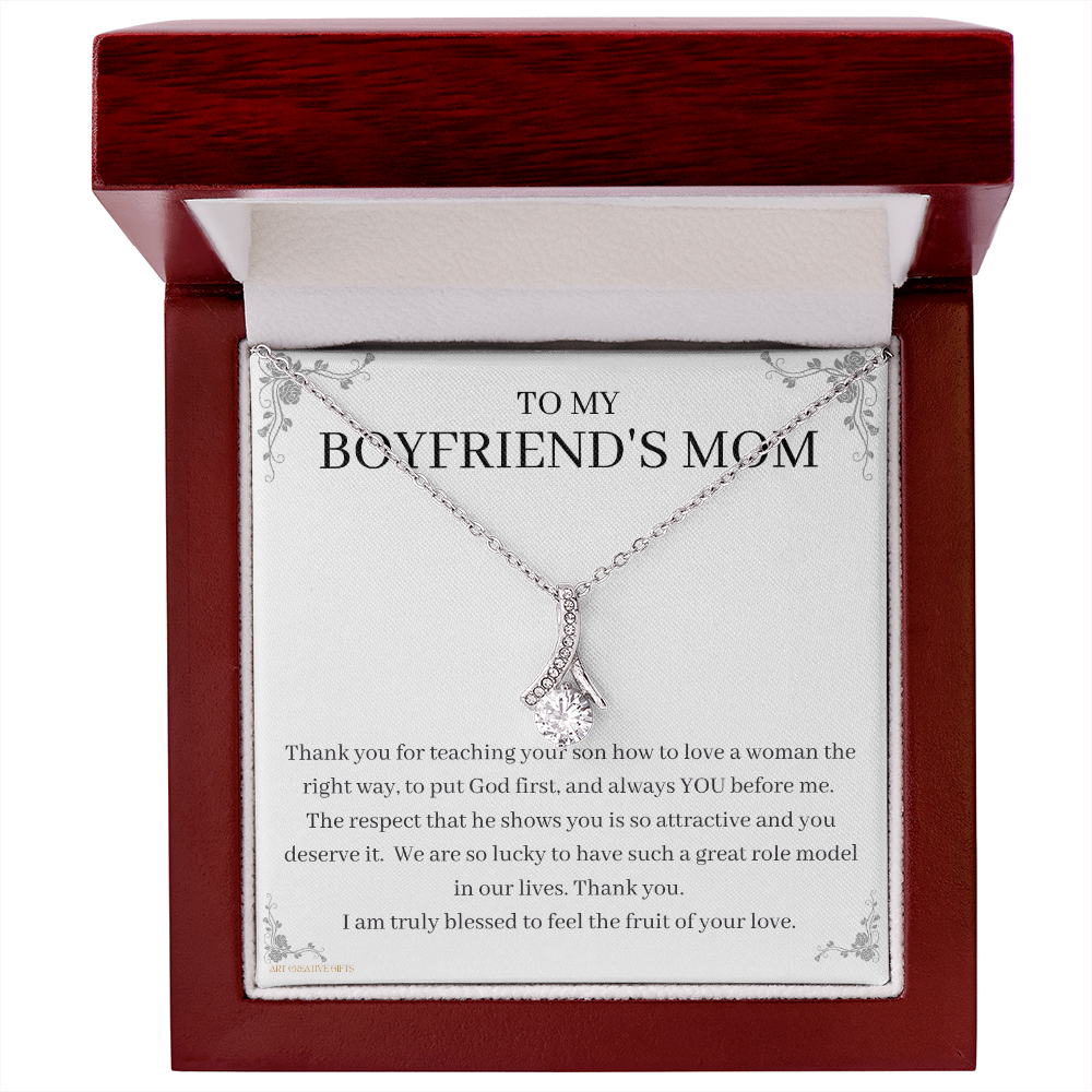 To My Boyfriend's Mom, Boyfriend's Mom Gift, To My Boyfriends Mom Gift, Meaningful Gift, Boyfriends Mom Necklace aeBFM01B