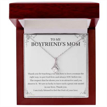 To My Boyfriend's Mom, Boyfriend's Mom Gift, To My Boyfriends Mom Gift, Meaningful Gift, Boyfriends Mom Necklace aeBFM01B