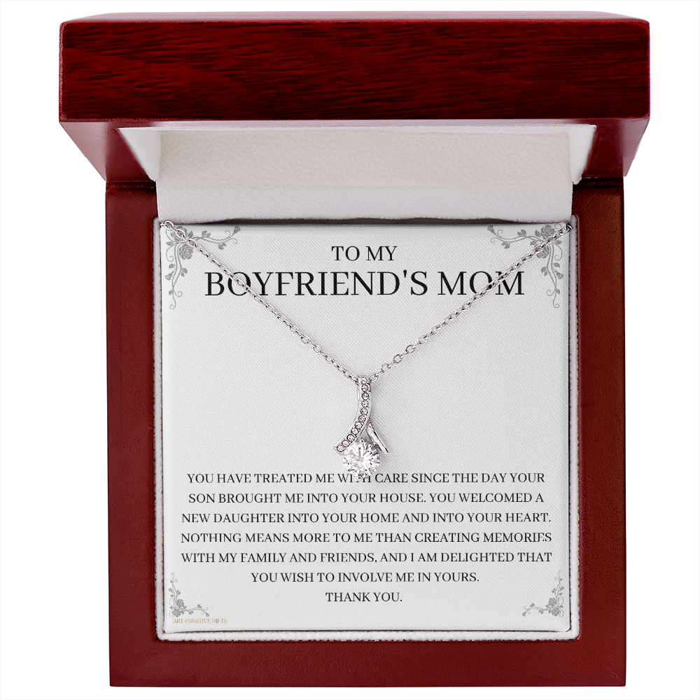 To My Boyfriend's Mom, Boyfriend's Mom Gift, To My Boyfriends Mom Gift, Meaningful Gift, Boyfriends Mom Necklace aeBFM01E