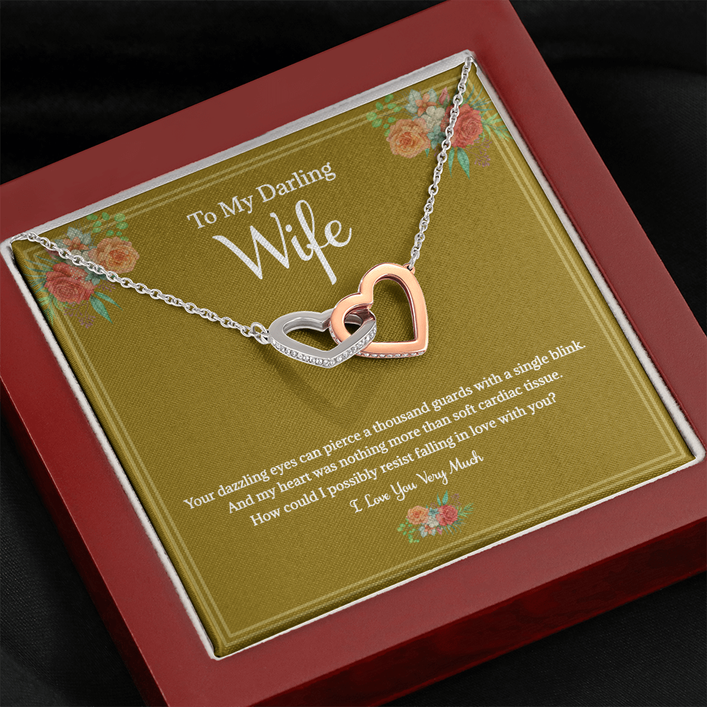 Wife My Darling Interlocking Heart - Necklace
