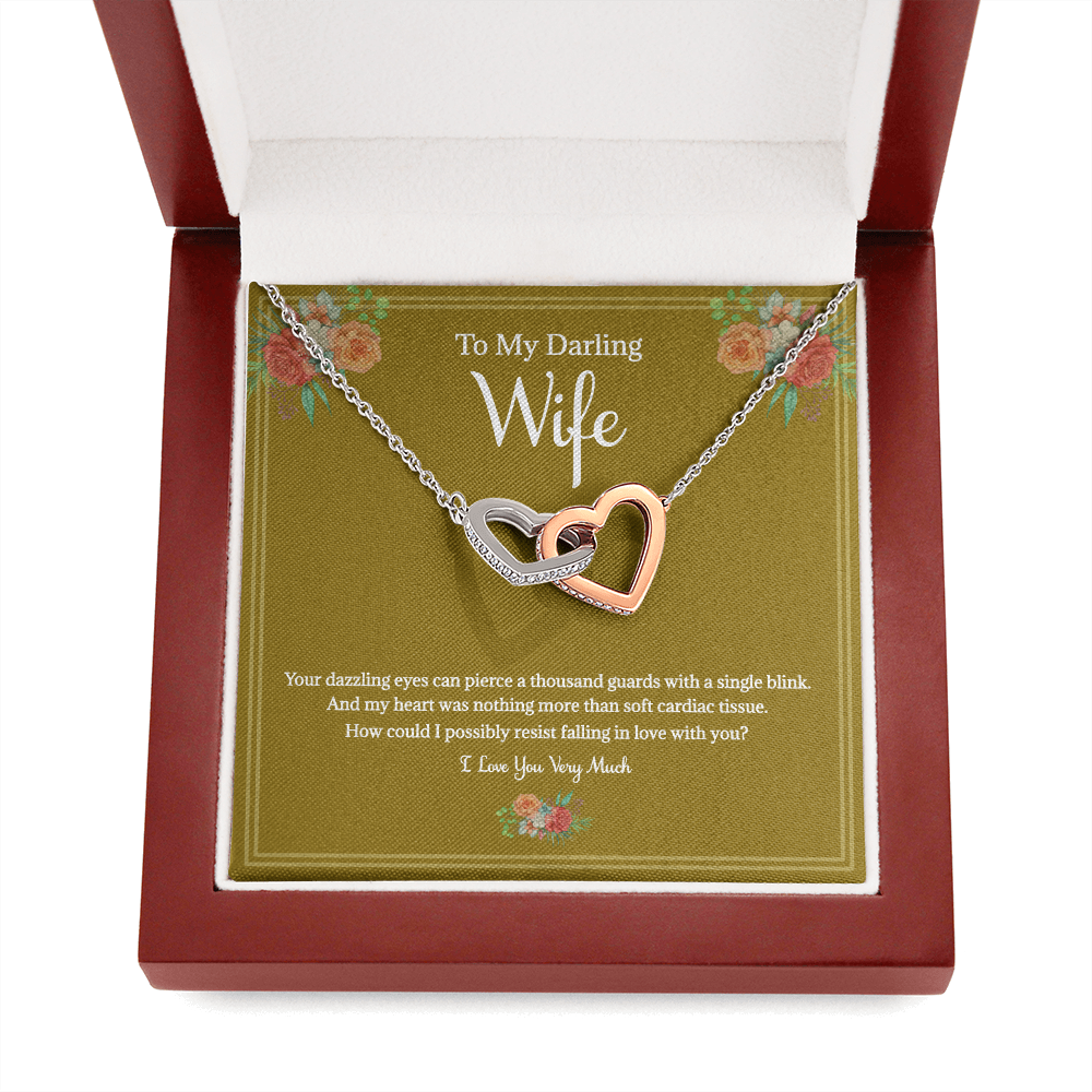 Wife My Darling Interlocking Heart - Necklace