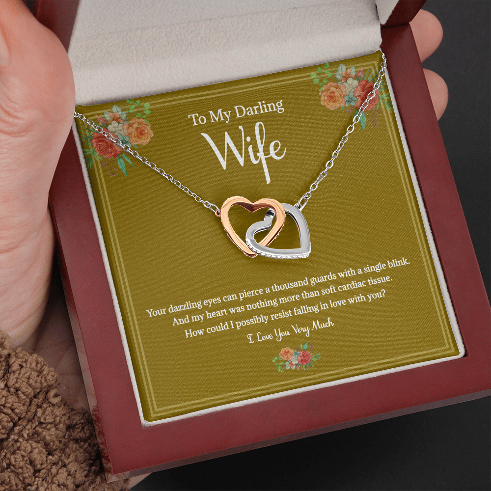 Wife My Darling Interlocking Heart - Necklace