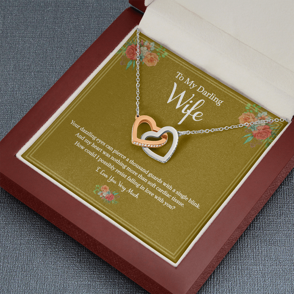 Wife My Darling Interlocking Heart - Necklace