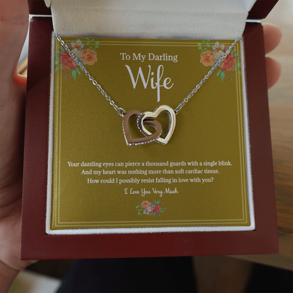 Wife My Darling Interlocking Heart - Necklace