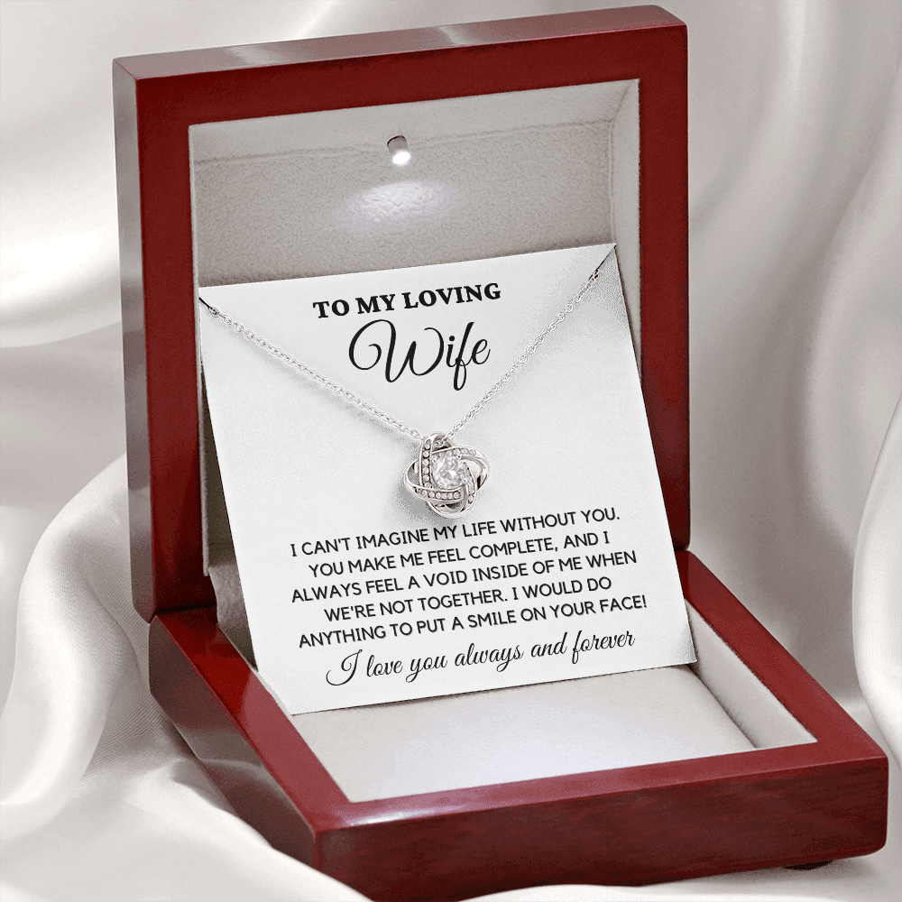 To My Loving Wife - A Smile on Your Face - Necklace wfh-18a