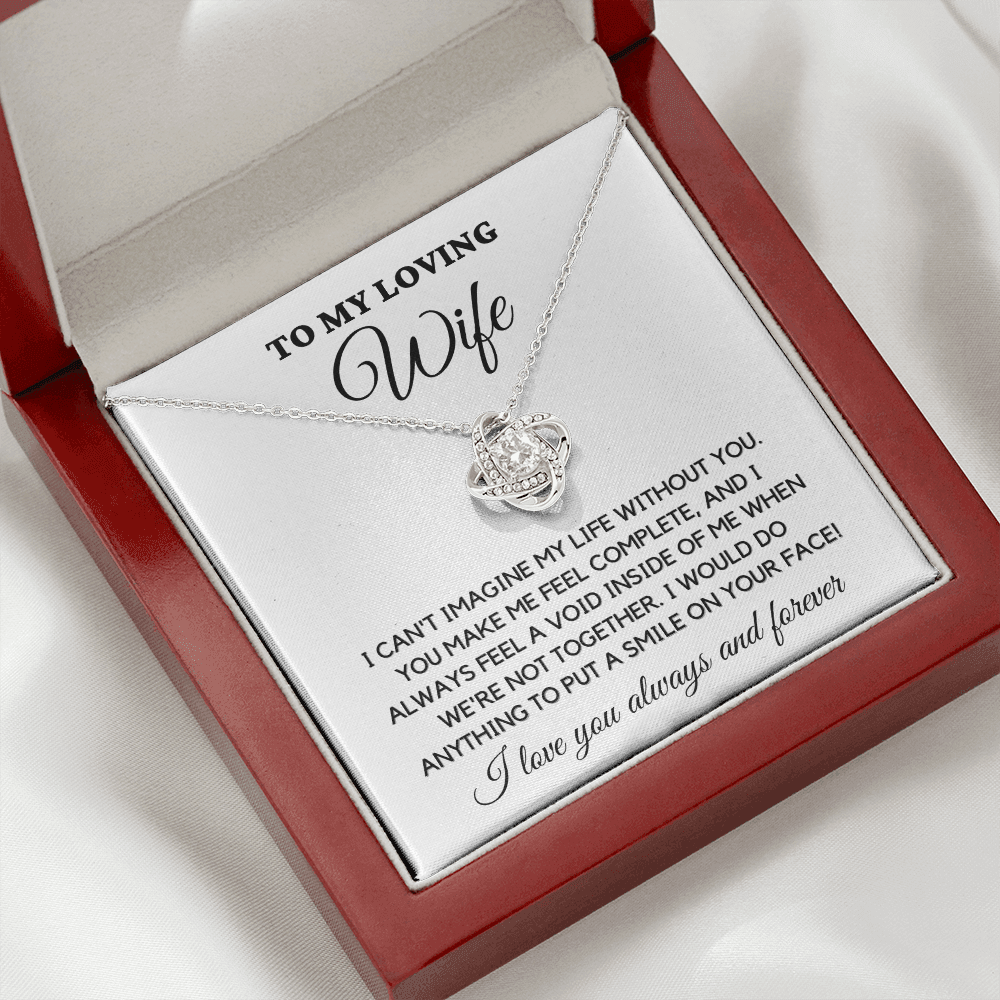 To My Loving Wife - A Smile on Your Face - Necklace wfh-18a