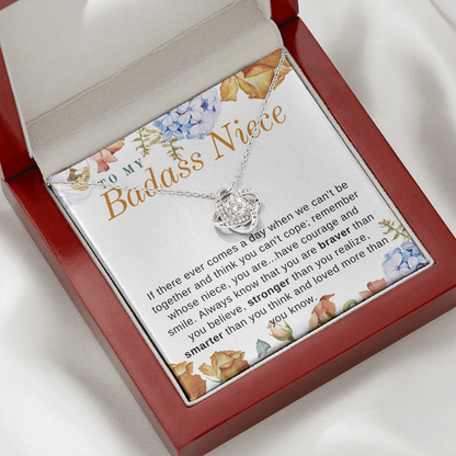 Niece Gift, To My Badass Niece Necklace, Niece Gift From Aunt Birthday Graduation Gift lkeNFA23