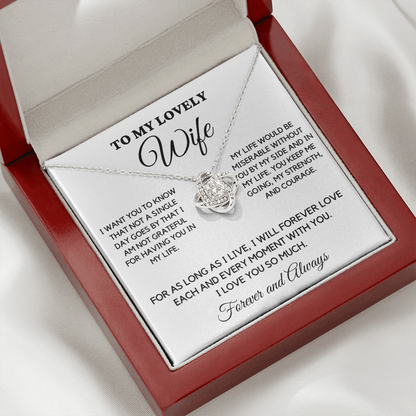 To My Lovely Wife - Forever Love - Necklace wfh-15