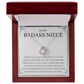Niece Gift, To My Badass Niece Necklace, Niece Gift From Aunt Birthday Graduation Gift lkaNFA22