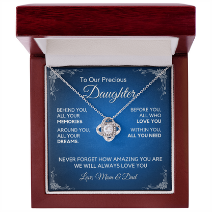 Daughter Gift from Mom & Dad, Daughter Graduation Gift, Father Daughter Gift, College Grad Gift, Graduation Present, 14K Necklace aDFD05B