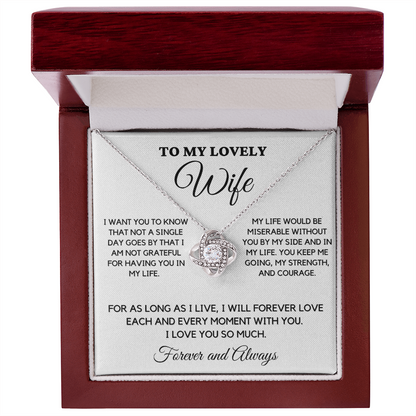 To My Lovely Wife - Forever Love - Necklace wfh-15