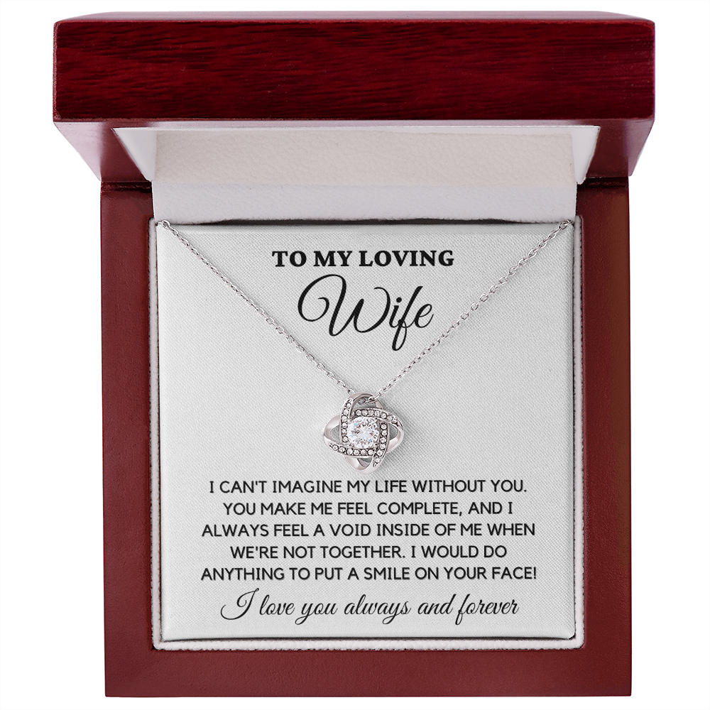 To My Loving Wife - A Smile on Your Face - Necklace wfh-18a