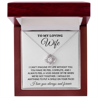 To My Loving Wife - A Smile on Your Face - Necklace wfh-18a