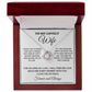 To My Lovely Wife - Forever Love - Necklace wfh-15a
