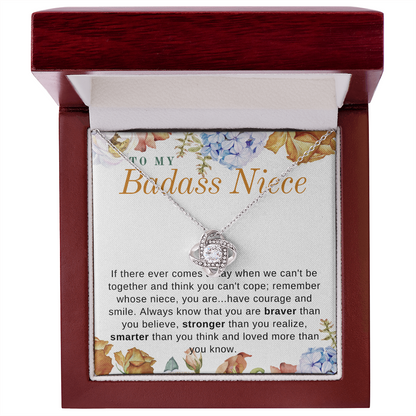 Niece Gift, To My Badass Niece Necklace, Niece Gift From Aunt Birthday Graduation Gift lkeNFA23
