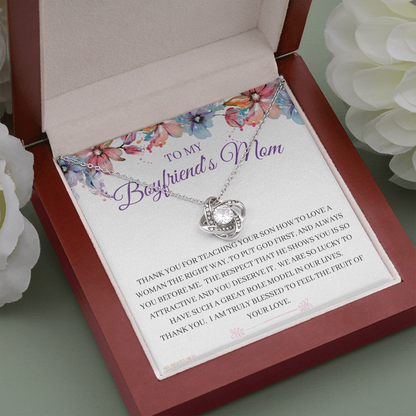 To My Boyfriend's Mom, Boyfriend's Mom Gift, To My Boyfriends Mom Gift, Meaningful Gift, Boyfriends Mom Necklace aBFM01A